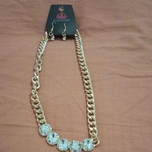Paparazzi Gold Necklace and Earring Set